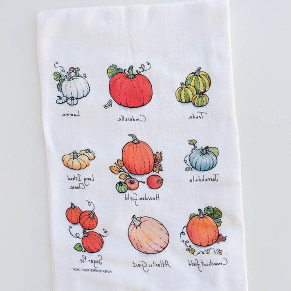 Harvest Pumpkins Flour Sack Towel